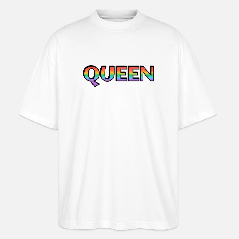 KÖNIGIN REGENBOGEN - Stanley/Stella Oversized Unisex Bio T-Shirt Blaster 2.0 - Weiß