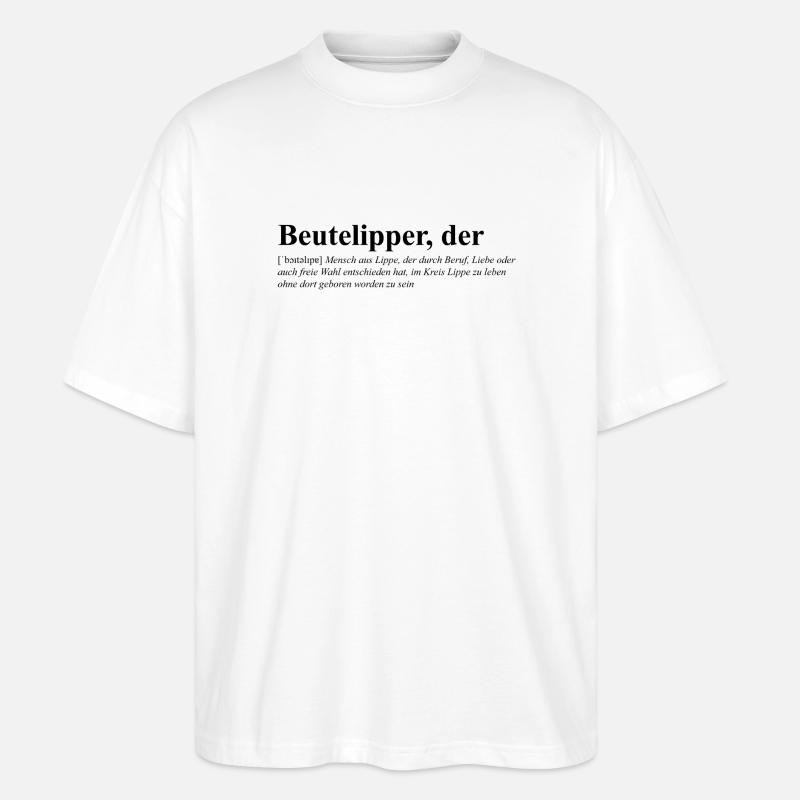 Beutelipper - Wörterbuch - Stanley/Stella Oversized Unisex Bio T-Shirt Blaster 2.0 - Weiß