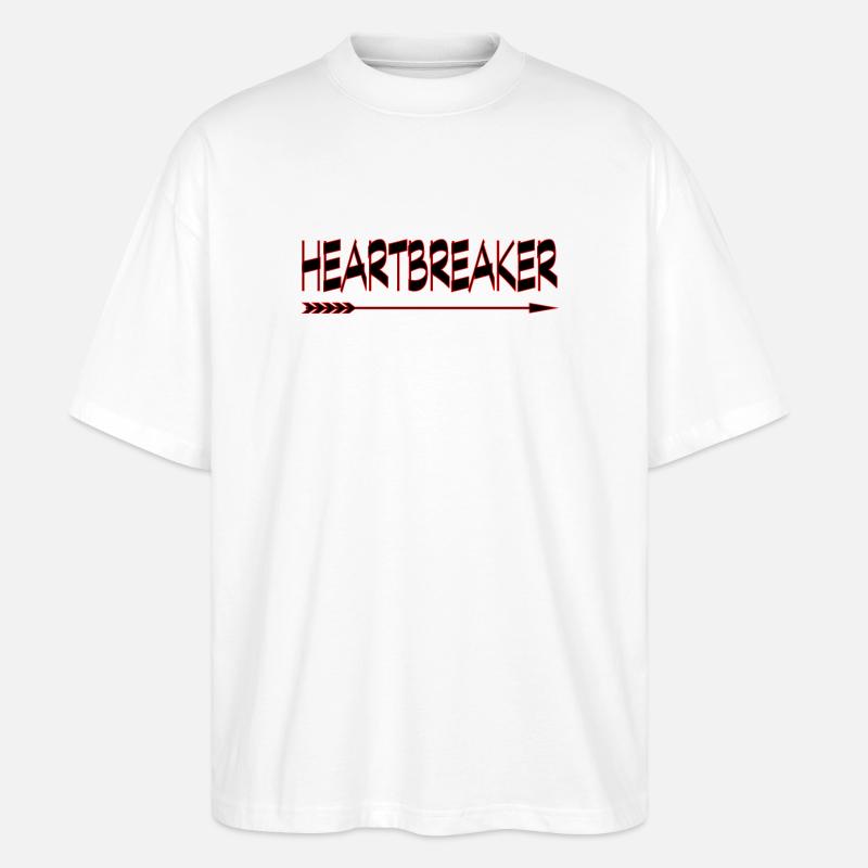 Neon-Herzbrecher - Stanley/Stella Oversized Unisex Bio T-Shirt Blaster 2.0 - Weiß