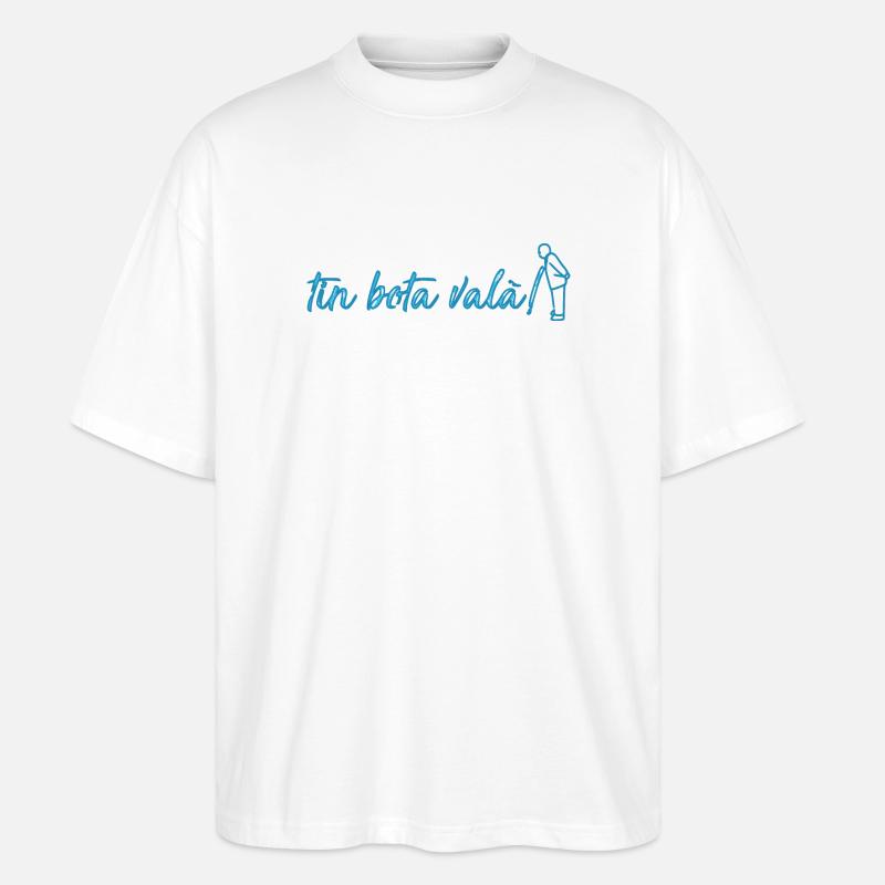 tin bota valé - Stanley/Stella Oversized Unisex Bio T-Shirt Blaster 2.0 - Weiß