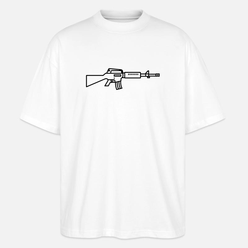 Waffe - Stanley/Stella Oversized Unisex Bio T-Shirt Blaster 2.0 - Weiß
