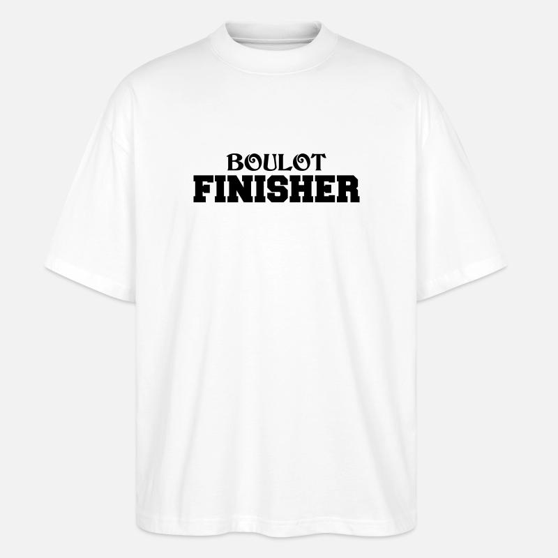 Boulot Finisher - T-shirt bio Blaster 2.0 coupe oversize Stanley/Stella Unisexe - blanc