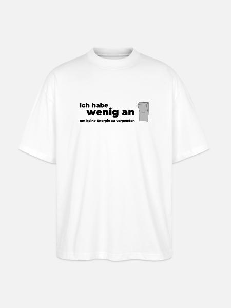 WENIG AN - Stanley/Stella Oversized Unisex Bio T-Shirt Blaster 2.0 - Weiß