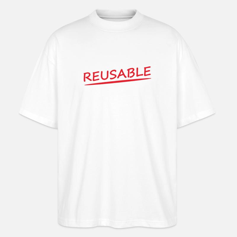 RÉUTILISABLE - T-shirt bio Blaster 2.0 coupe oversize Stanley/Stella Unisexe - blanc