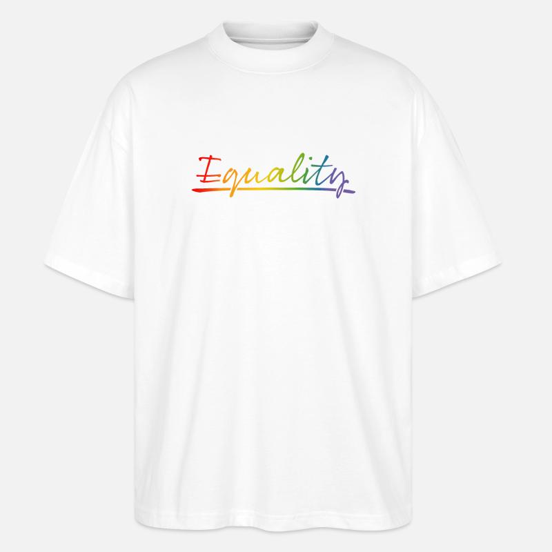 Pride Equality - Stanley/Stella Oversized Unisex Bio T-Shirt Blaster 2.0 - Weiß