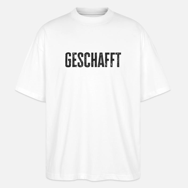 Geschafft Prüfung Klausur Abschluß Schule - Stanley/Stella Oversized Unisex Bio T-Shirt Blaster 2.0 - Weiß