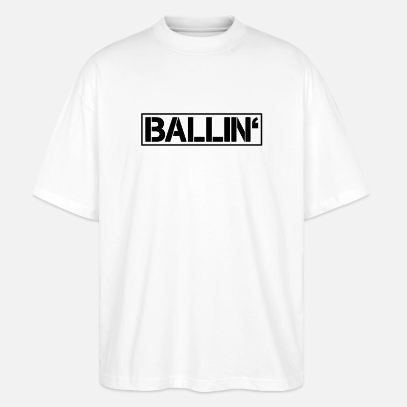 ballin - Stanley/Stella Oversized Unisex Bio T-Shirt Blaster 2.0 - Weiß