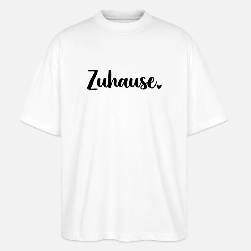 Zuhause Herz - Stanley/Stella Oversized Unisex Bio T-Shirt Blaster 2.0 - Weiß