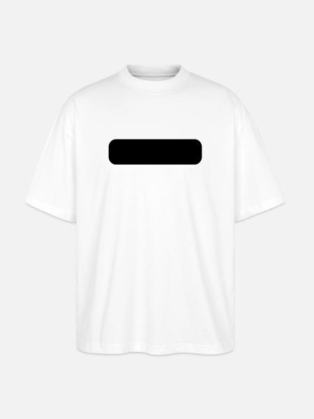 Rounded rectangle - Stanley/Stella Oversized Unisex Organic T-shirt Blaster 2.0 - white