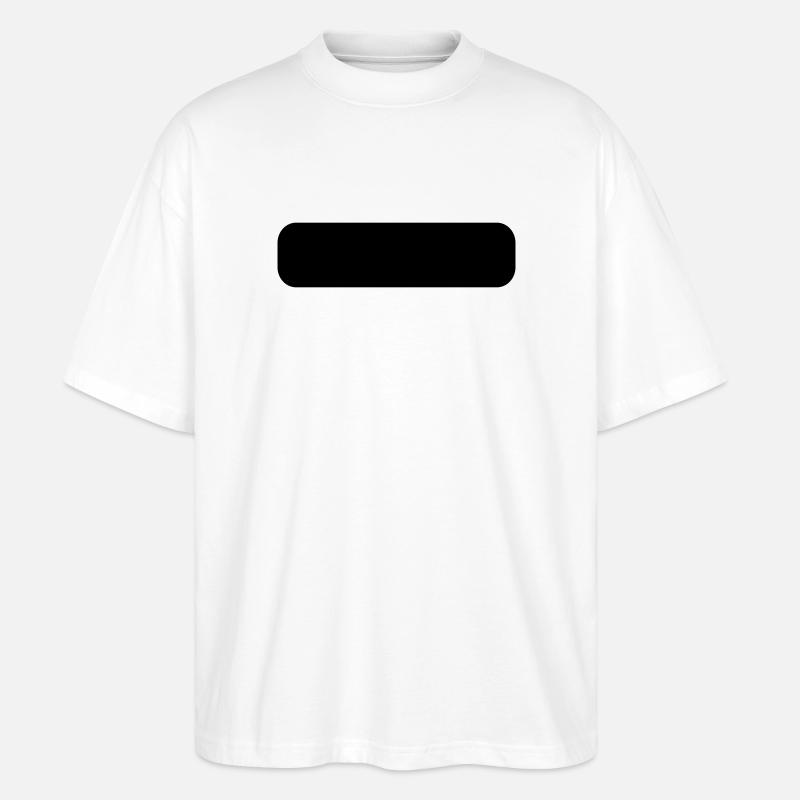 Abgerundetes Rechteck - Stanley/Stella Oversized Unisex Bio T-Shirt Blaster 2.0 - Weiß