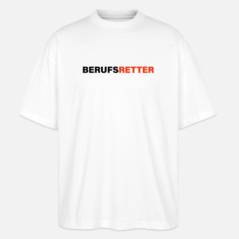 Berufsretter - Stanley/Stella Oversized Unisex Bio T-Shirt Blaster 2.0 - Weiß