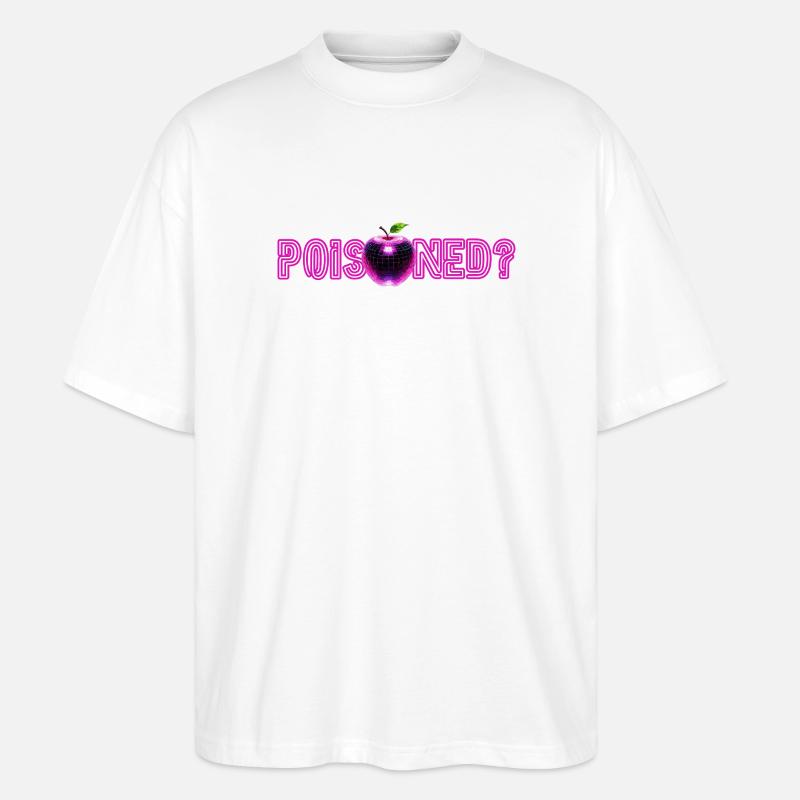 Neon Apple with glitter effect - Stanley/Stella Oversized Unisex Organic T-shirt Blaster 2.0 - white