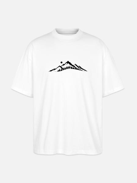 Mountain horizon - Stanley/Stella Oversized Unisex Organic T-shirt Blaster 2.0 - white