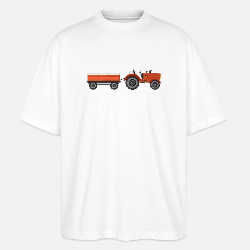 Traktor - Stanley/Stella Oversized Unisex Bio T-Shirt Blaster 2.0 - Weiß