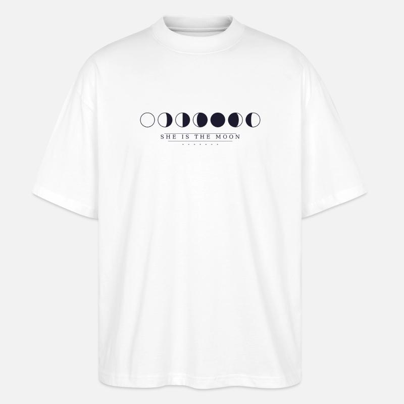 Elle est la lune - T-shirt bio Blaster 2.0 coupe oversize Stanley/Stella Unisexe - blanc