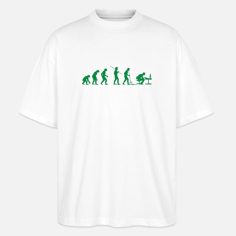 Programmierer Evolution Informatiker Entwickler - Stanley/Stella Oversized Unisex Bio T-Shirt Blaster 2.0 - Weiß