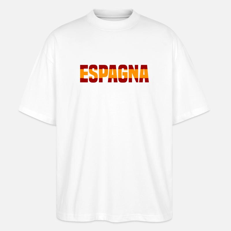 Espagna Contrasté - T-shirt bio Blaster 2.0 coupe oversize Stanley/Stella Unisexe - blanc