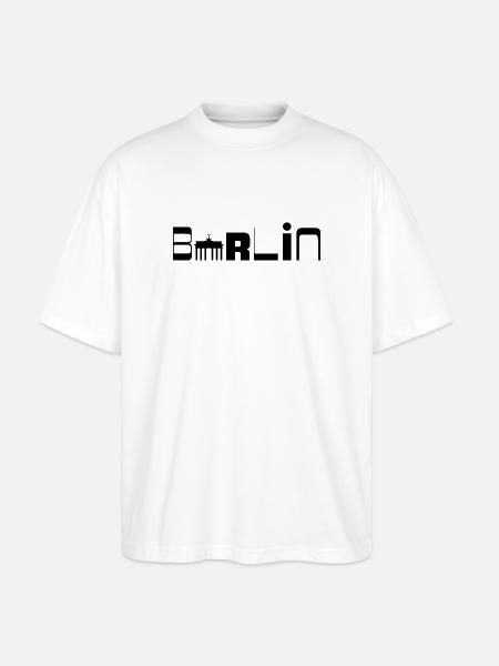 Berlin Urban Style – Minimal City Design - Stanley/Stella Oversized Unisex Organic T-shirt Blaster 2.0 - white