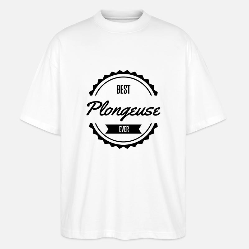 best plongeuse serveuse plongée - T-shirt bio Blaster 2.0 coupe oversize Stanley/Stella Unisexe - blanc