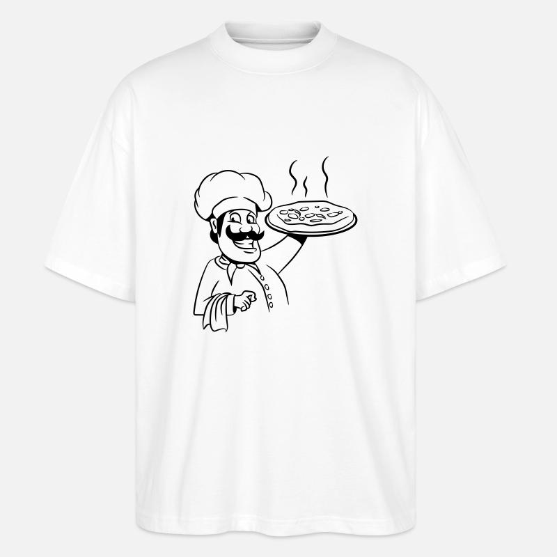 cuire la pizza de cuisson - T-shirt bio Blaster 2.0 coupe oversize Stanley/Stella Unisexe - blanc