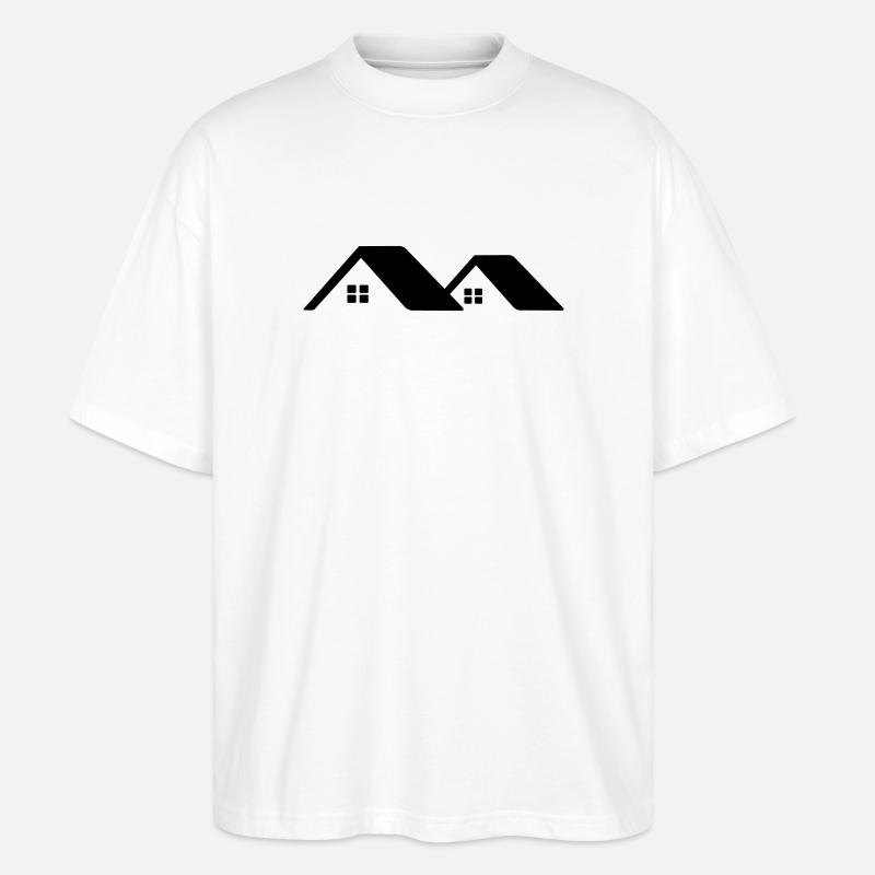 Ferienhäuser auf dem Dach - Stanley/Stella Oversized Unisex Bio T-Shirt Blaster 2.0 - Weiß