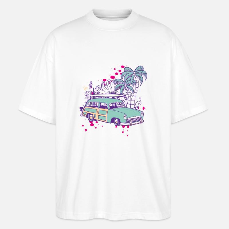 Oldtimer beach - Stanley/Stella Oversized Unisex Bio T-Shirt Blaster 2.0 - Weiß