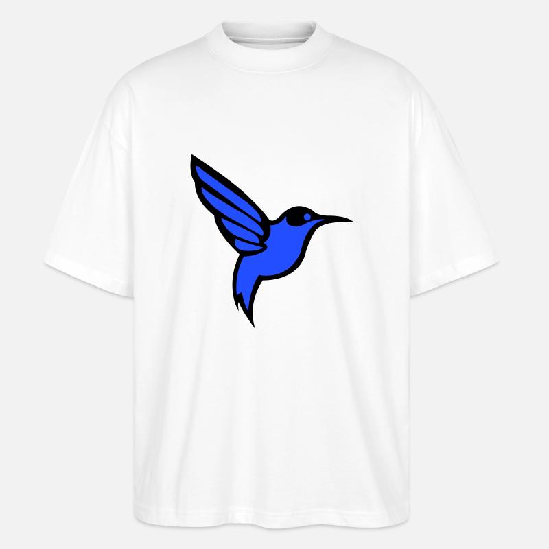 kolibri vogel - Stanley/Stella Oversized Unisex Bio T-Shirt Blaster 2.0 - Weiß