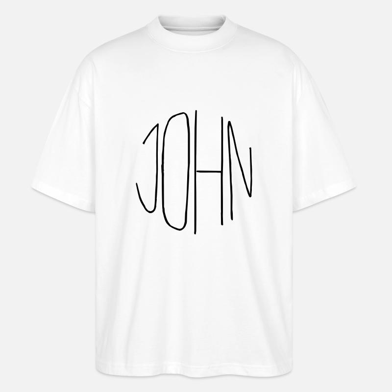 John - Stanley/Stella Oversized Unisex Bio T-Shirt Blaster 2.0 - Weiß
