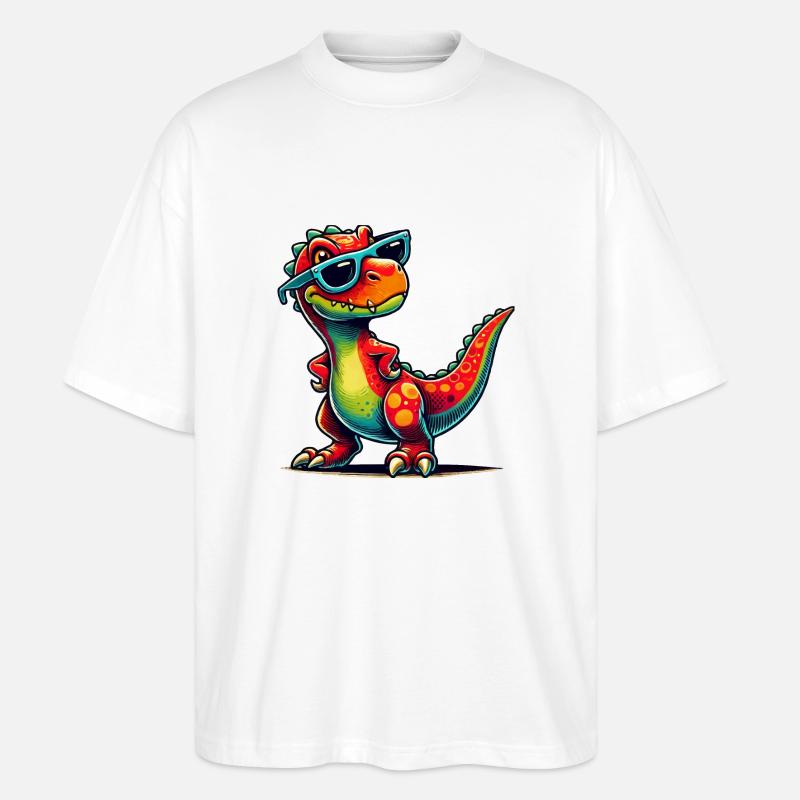 dino comic - Stanley/Stella Oversized Unisex Bio T-Shirt Blaster 2.0 - Weiß