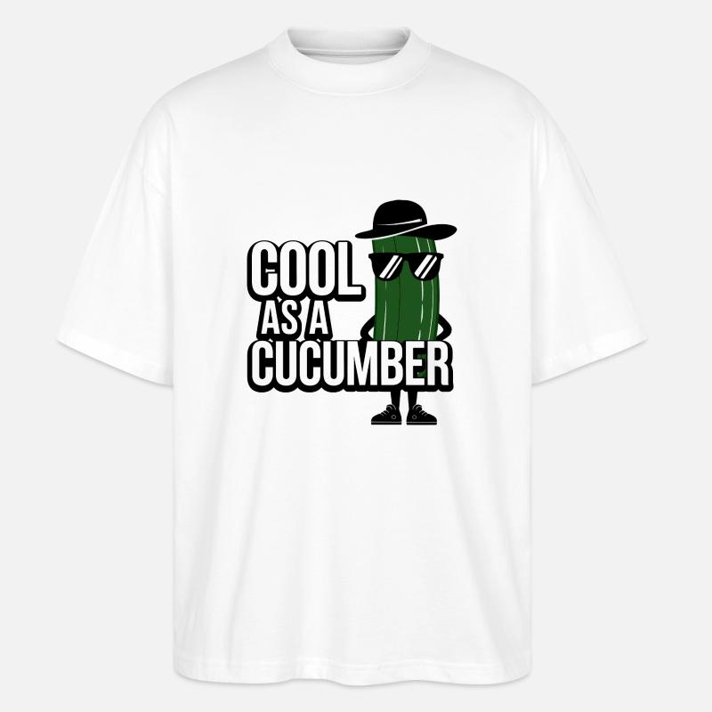 Cool comme un concombre - T-shirt bio Blaster 2.0 coupe oversize Stanley/Stella Unisexe - blanc