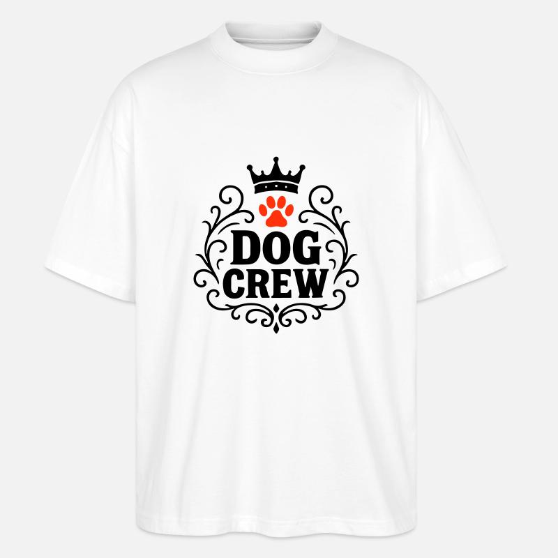 Hunde Crew - Stanley/Stella Oversized Unisex Bio T-Shirt Blaster 2.0 - Weiß