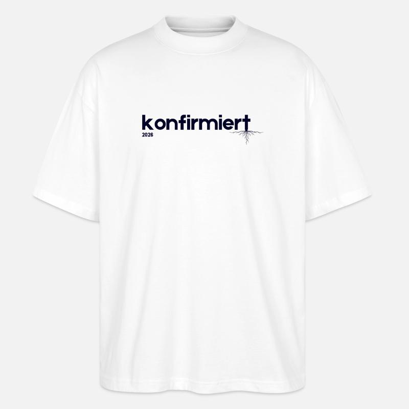Confirmation 2026 – Chemise moderne Gift I - T-shirt bio Blaster 2.0 coupe oversize Stanley/Stella Unisexe - blanc