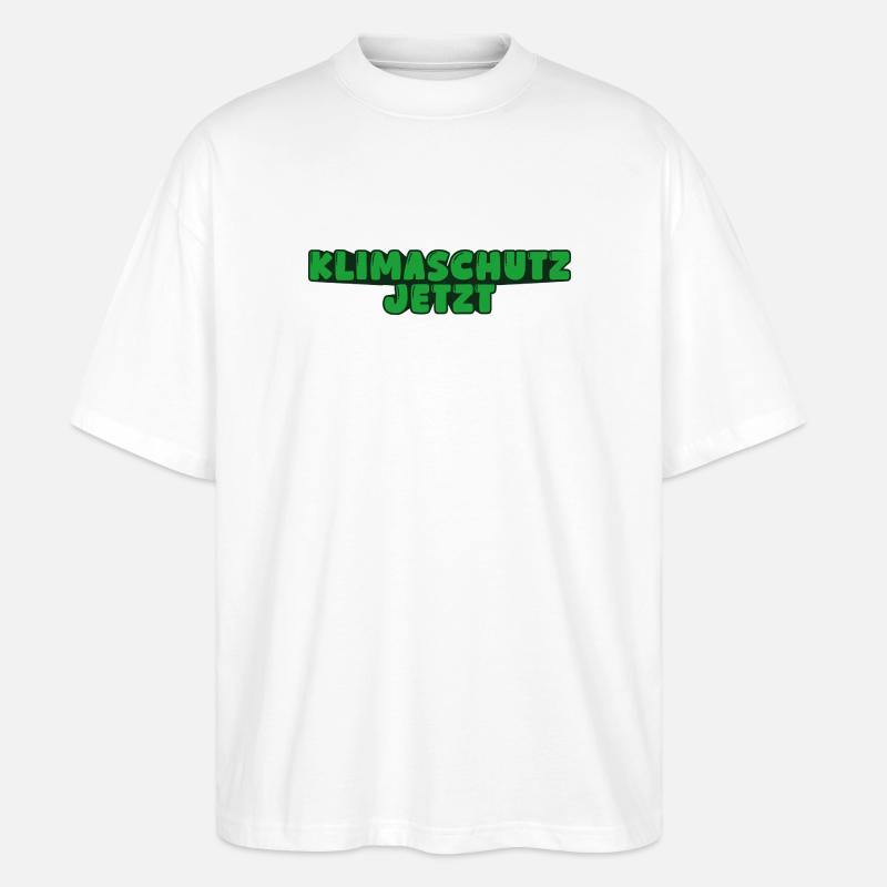 Klimaschutz jetzt - Stanley/Stella Oversized Unisex Bio T-Shirt Blaster 2.0 - Weiß