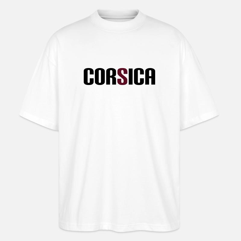 Korsika (V) - Stanley/Stella Oversized Unisex Bio T-Shirt Blaster 2.0 - Weiß