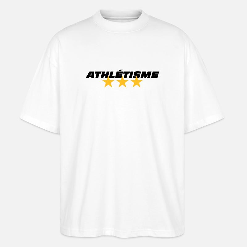 Athlétisme - T-shirt bio Blaster 2.0 coupe oversize Stanley/Stella Unisexe - blanc