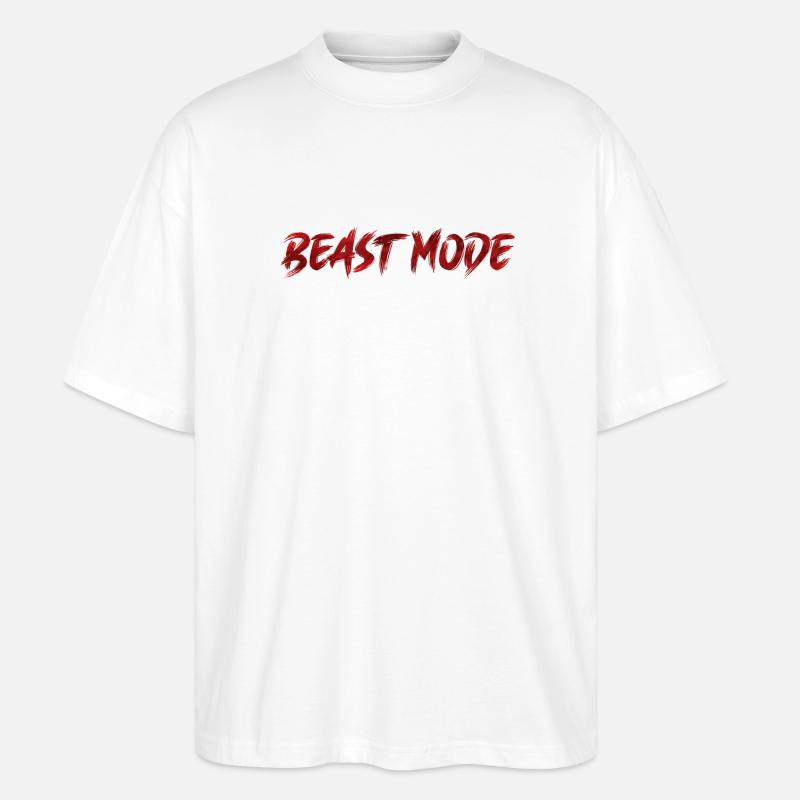 Beast Mode! - Stanley/Stella Oversized Unisex Bio T-Shirt Blaster 2.0 - Weiß
