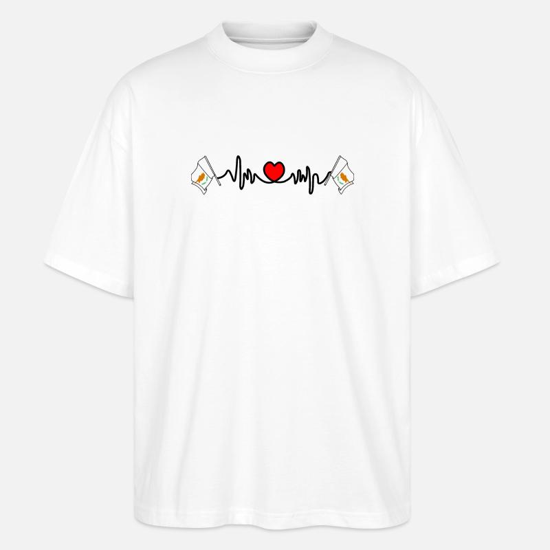 Herzfrequenz-Cardio für Zypern - Stanley/Stella Oversized Unisex Bio T-Shirt Blaster 2.0 - Weiß