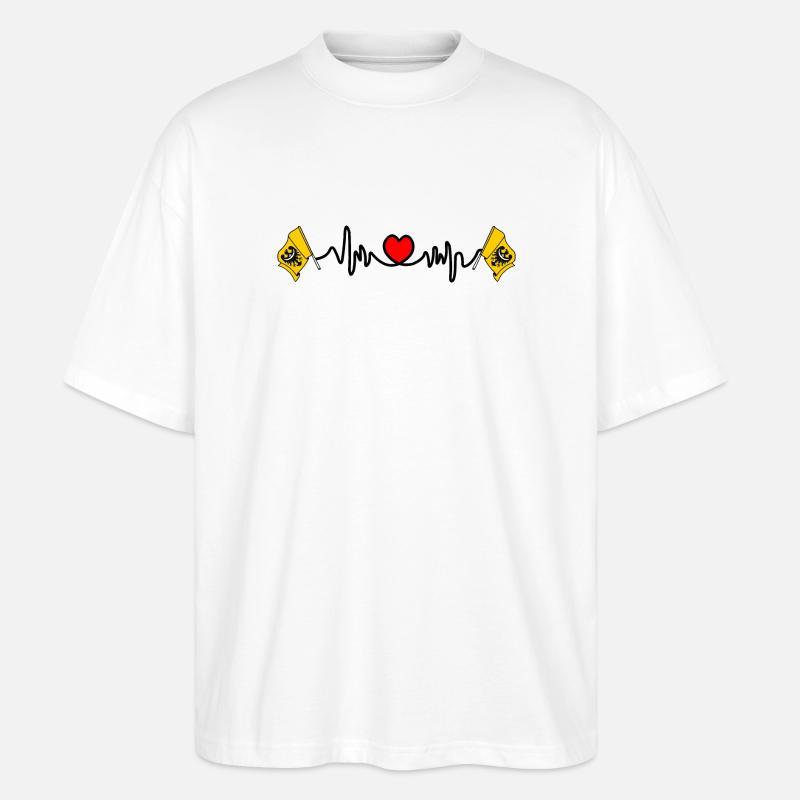 Herzfrequenz-Cardio für Niederschlesien - Stanley/Stella Oversized Unisex Bio T-Shirt Blaster 2.0 - Weiß