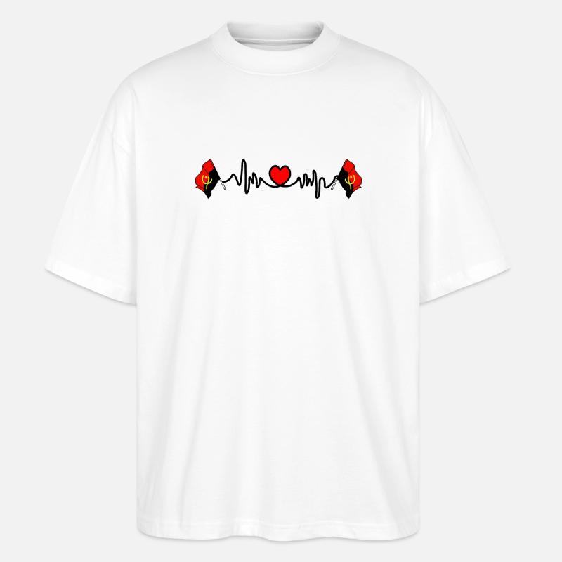 Herzfrequenz-Cardio für Angola - Stanley/Stella Oversized Unisex Bio T-Shirt Blaster 2.0 - Weiß