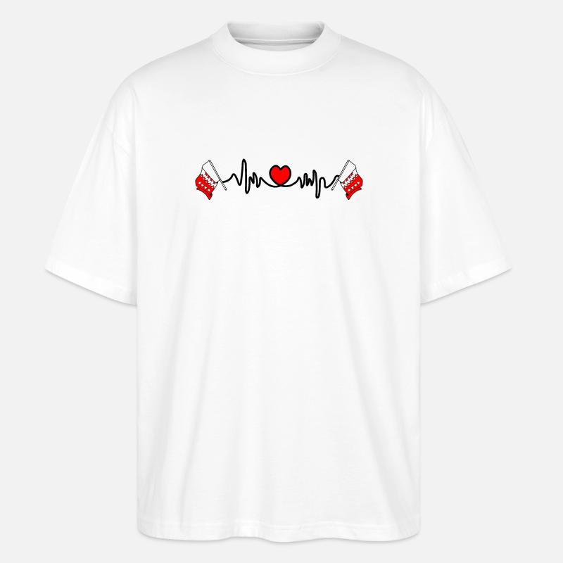 Herzfrequenz-Cardio für Wallis Schweiz - Stanley/Stella Oversized Unisex Bio T-Shirt Blaster 2.0 - Weiß