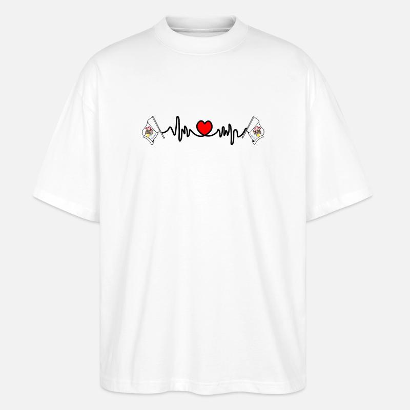 Herzfrequenz-Cardio für Illinois - Stanley/Stella Oversized Unisex Bio T-Shirt Blaster 2.0 - Weiß