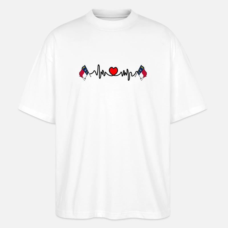 Herzfrequenz-Cardio für North Carolina - Stanley/Stella Oversized Unisex Bio T-Shirt Blaster 2.0 - Weiß
