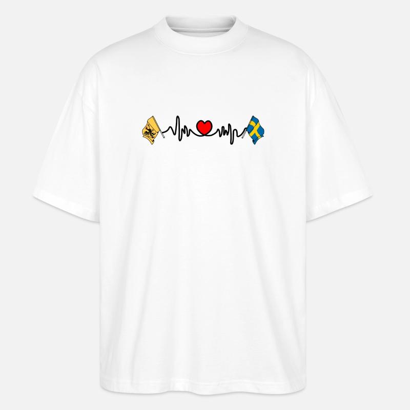 Södermanland & Schweden - Stanley/Stella Oversized Unisex Bio T-Shirt Blaster 2.0 - Weiß