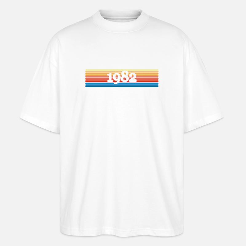 1982 - T-shirt bio Blaster 2.0 coupe oversize Stanley/Stella Unisexe - blanc