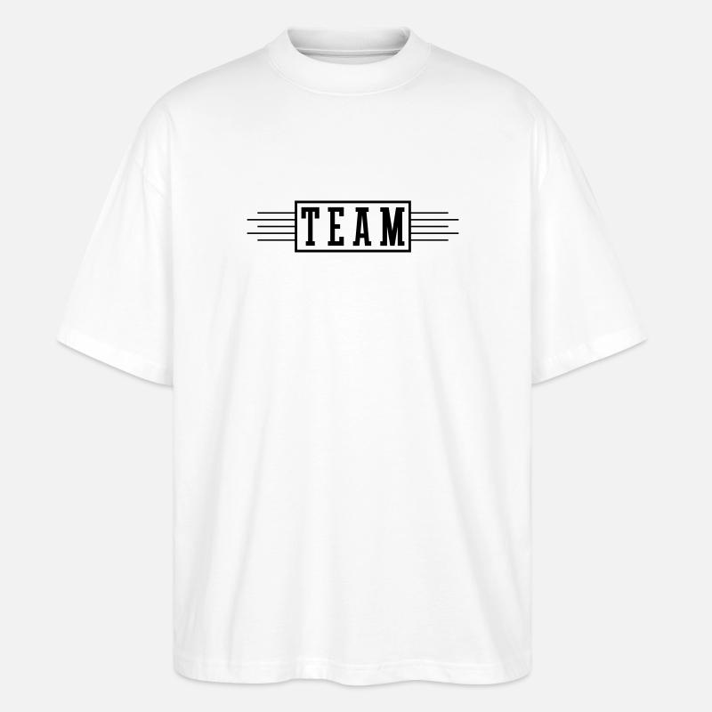 Team Strich - Stanley/Stella Oversized Unisex Bio T-Shirt Blaster 2.0 - Weiß