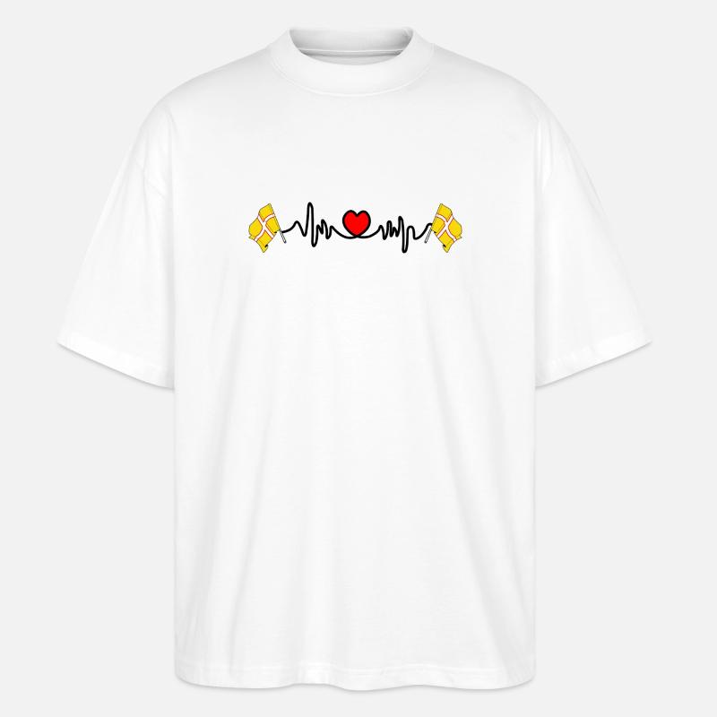 Dorset-Herzfrequenz - Stanley/Stella Oversized Unisex Bio T-Shirt Blaster 2.0 - Weiß