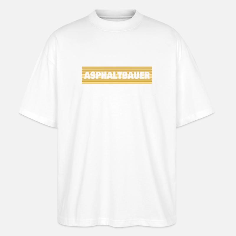 Constructeur d’asphalte - T-shirt bio Blaster 2.0 coupe oversize Stanley/Stella Unisexe - blanc