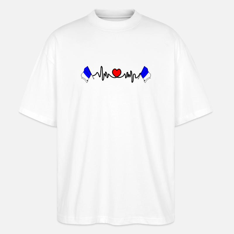 Spa Custom Flag - Stanley/Stella Oversized Unisex Organic T-shirt Blaster 2.0 - white