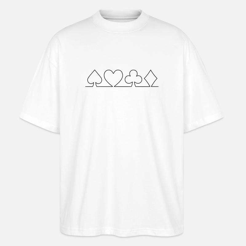 Minimalistisches Karten-Design | einfarbig - Stanley/Stella Oversized Unisex Bio T-Shirt Blaster 2.0 - Weiß