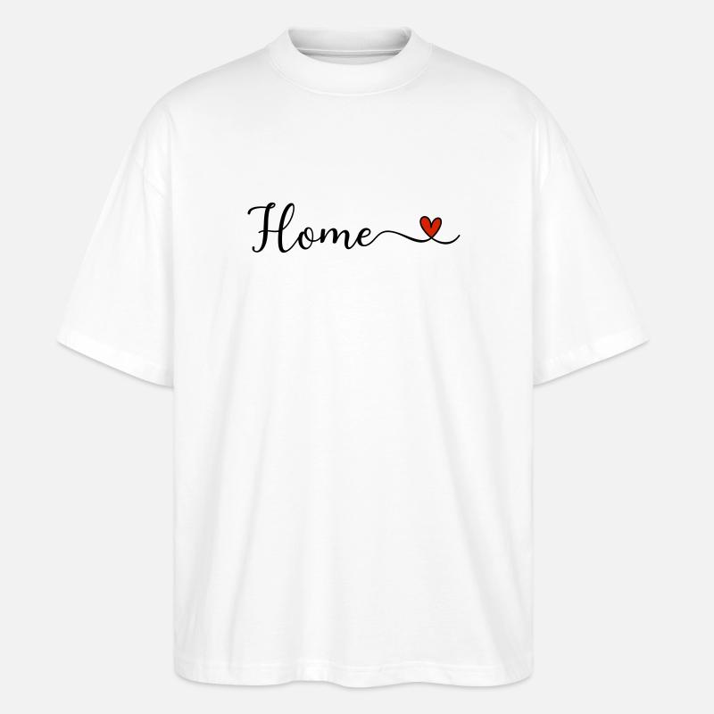 Home Herz - Stanley/Stella Oversized Unisex Bio T-Shirt Blaster 2.0 - Weiß